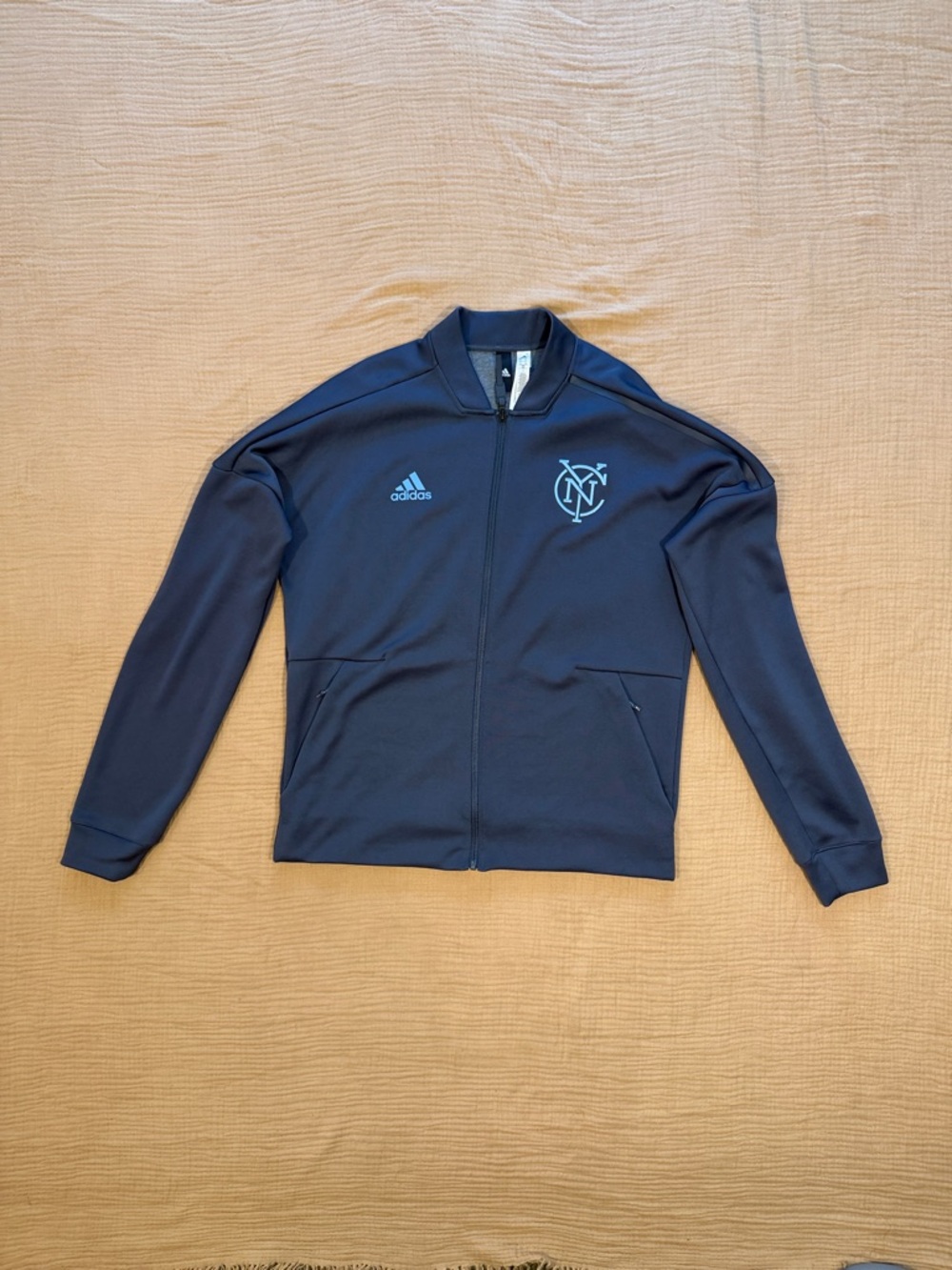 NYCFC adidas Anthem Full-Zip Gray Z.N.E. Jacket